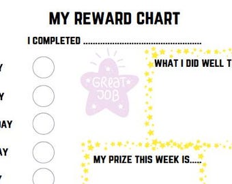 Printable Weekly Reward Chart Bundle – Sticker Tracker for Kids – Fun ...