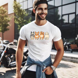 Dog Butts Lineup Shirt, Funny Cartoon Puppy Booty Tee, For Dog Lovers, Pet Parents, and WFH Introverts ,Funny Dog Tee, Funny Dog Shirt