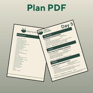 7 Tage Speiseplan PDF - Gesund & Budgetfreundlich Bild 1