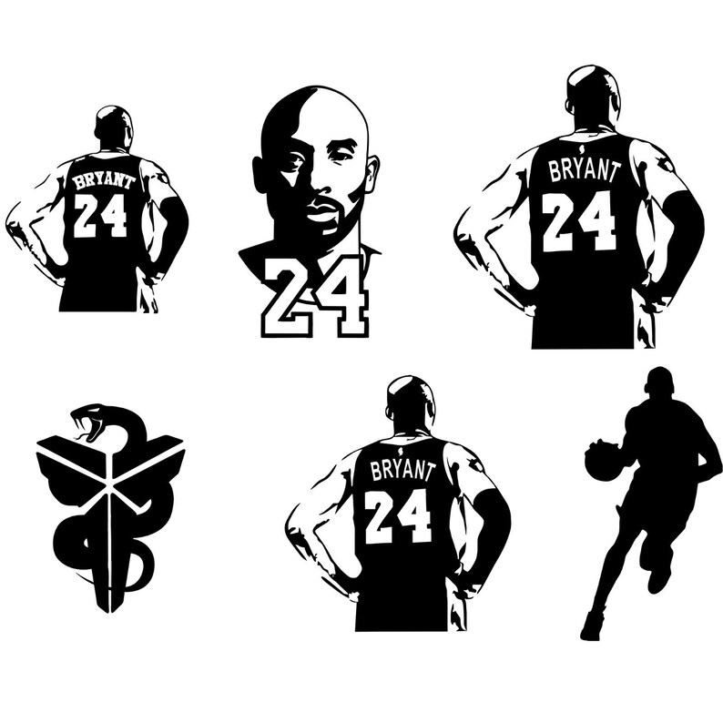 Pack Kobe Bryant SVG - PNG Instant Download Cricut Silhouette Iron on ...