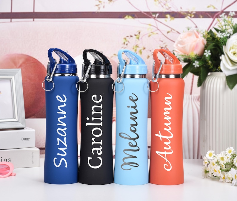 Personalized Kids Stainless Steel Water Bottle, Engraved Name Tumbler ...