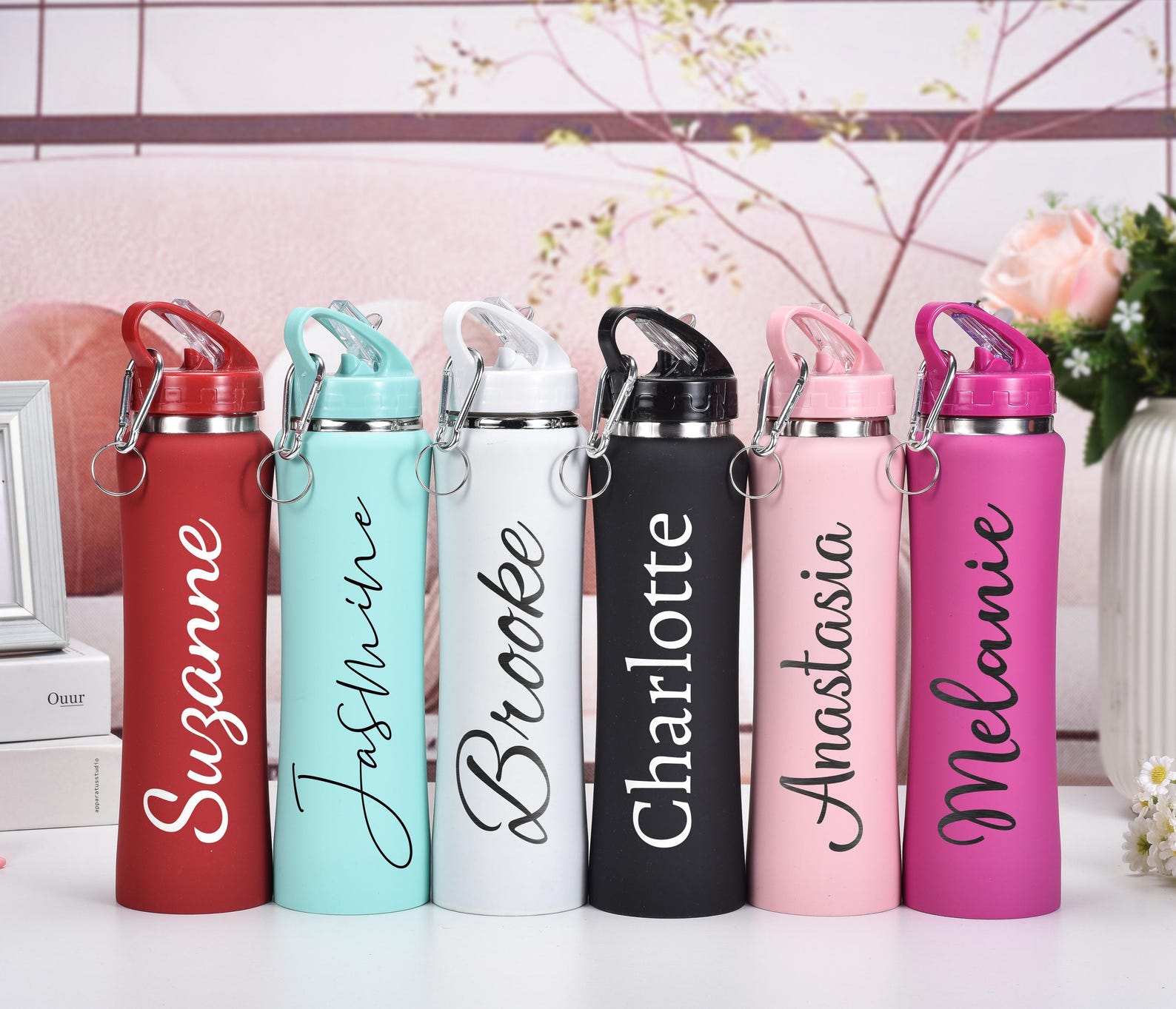 Engraved Name Water Bottle, Personalized Insulated Steel Bottle With ...