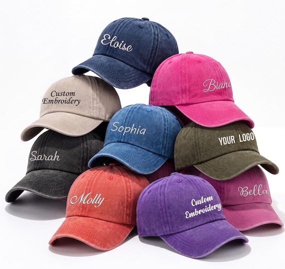 Custom Text Embroidered Hat, Your Text Here, Custom Trucker Hat, Cool Quote Cap, Vintage Baseball Hat,  Personalized Gift, Custom Dad Cap