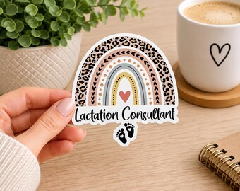 Lactation Consultant Rainbow Sticker, Breastfeeding Counselor, IBCLC Gift