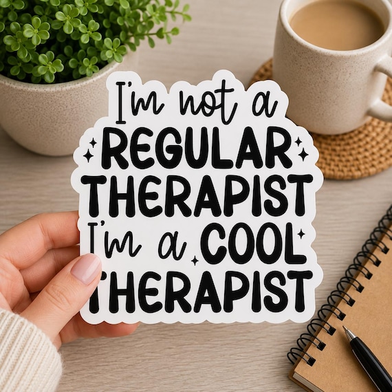 Therapist Sticker, Funny Therapy Humor Decal, Therapist Gift