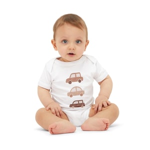Urocze body niemowlęce Cars - urocze body niemowlęce, prezent na baby shower, ubranka dla noworodków, odzież dla miłośników samochodów
