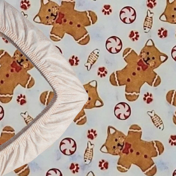 Grime Guard Gingerbread Cats: Custom Made-to-Order Needlework Cross Stitch Elastic Q-snap Dust Dirt Guard Fabric Protector