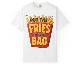 Camiseta divertida de papas fritas, camiseta gráfica para amantes de la comida