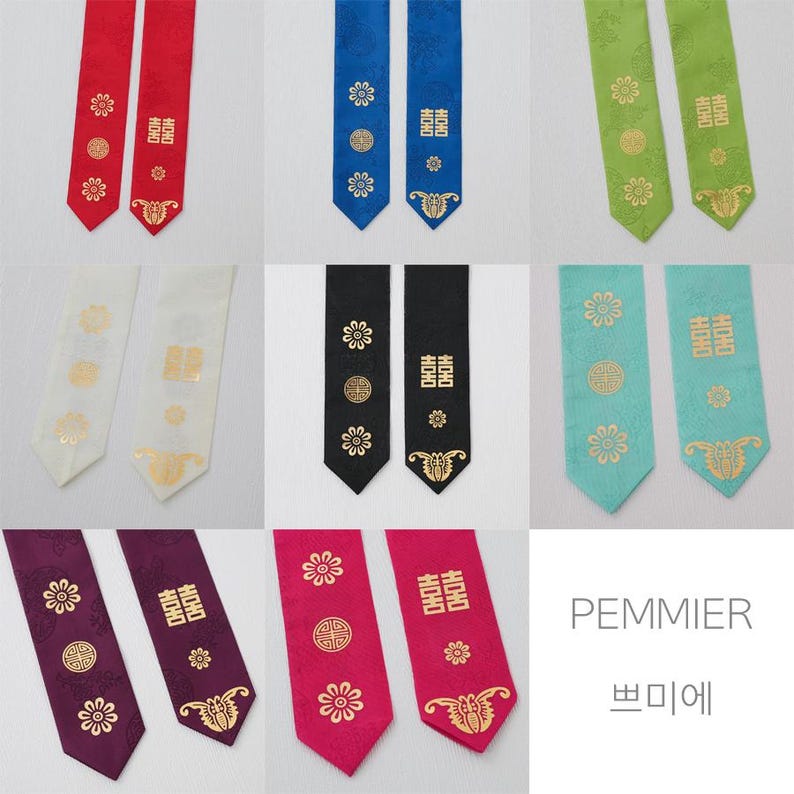 Corean Ribbon Gold Leaf Hanbok Daenggi : Classic (traditional Korean Hair Ribbon) - Etsy