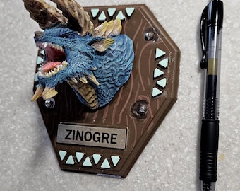 Zinogre Head Mount Plaque