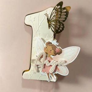 Fairy First Birthday Cake Topper– Personalized Number Topper image 6
