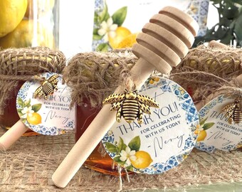 Amalfi Coast Lemon Thank You Tags: Mediterranean Party Favors