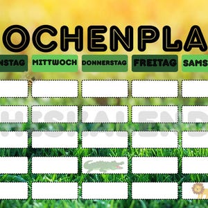 Kinder Wochenplan
