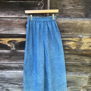 Indigo Dyed Cotton Pants