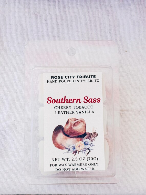 cherry tobacco wax melts Southern Sass Wax Melts-Cherry, Tobacco, Leather & Vanilla| Bold Texas-Made  Wax Melts by Rose City Tribute