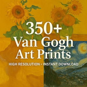 Van Gogh-kunstafdrukken: digitale downloadbundel van museumkwaliteit (350+ jpg's)
