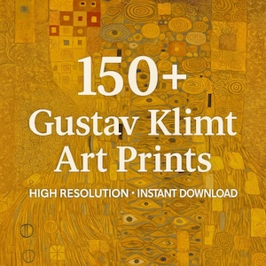 150+ Gustav Klimt Digital Prints Bundle – The Kiss, Adele, Tree of Life – Printable Art, Museum Wall Decor, Instant Download, Art Prints