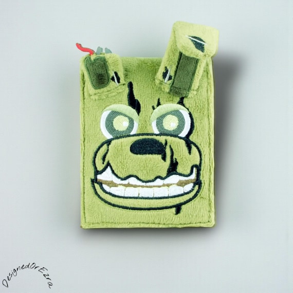 Green Wristlet Cartoon Green Plush Monster Wallet Cartoon Creature Bifold Fuzzy Spooky  Character Wallet