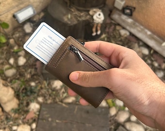 Engraved Vegan Leather Pop Up Wallet, RFID Card Holder