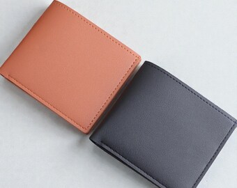 Slim PU Leather Bifold Wallet – Minimalist Credit Card Holder