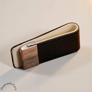 Schlanke Minimalistische Geldklammer für Männer | RFID Blocker Kreditkartenhalter | Veganes Leder