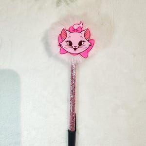 おしゃれキャットのマリーのペン、子供用ペン、グリッターペン、パーソナライズされたペン、20歳未満のギフト、手作りギフト、彼女へのギフト、先生への感謝