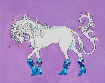 Unicorn Boots 8.25x11 Print