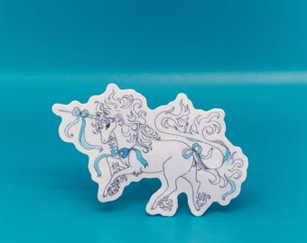 Blue Ribbon Unicorn Sticker Vinyl 3”