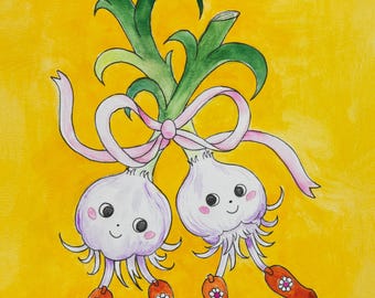 Garlic Cuties 8.25x11 Art print