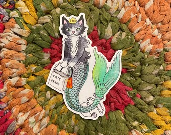 Diva Mermaid Kitty 4” Sticker