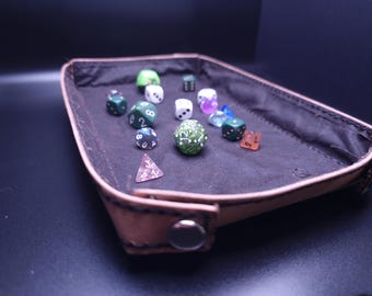 Bison Leather Dice Tray - Made by hand, Great for all tabletop RPG's and Wargames