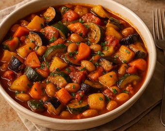 Receta de Briam griego: Verduras asadas mediterráneas (Descarga instantánea)