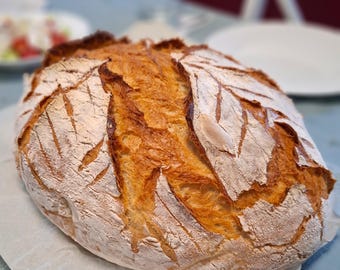 IL MIGLIOR pane artigianale facile senza impasto - Crosta croccante, pagnotta fatta in casa in forno olandese - Ricetta scaricabile in PDF