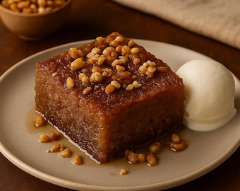 El mejor pastel griego de nueces (karidopita): almibarado e irresistible - Karidopita húmeda y almibarada: un postre mediterráneo atemporal con almíbar