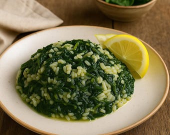 Receta de Spanakorizo: Arroz con espinacas tradicional griego (Descarga digital)