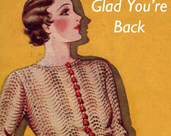 Amazing Lace Sweater with Button Detail 32 Bust 1930s Vintage Knitting Pattern Instant Download PDF