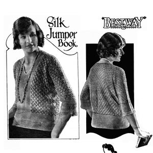Wonderful Early 1920s Lace Jumper in One Piece 34 to 36 Bust Bestway 132 Vintage Knitting Pattern Pdf Instant Download
