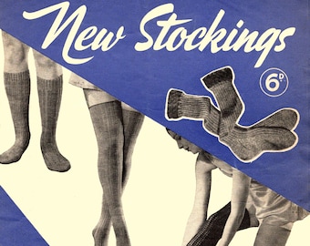 Modello per lavorare a maglia calze e calzini anni '40: Weldons n. 162 (Download digitale)