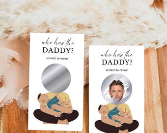 Funny Baby Shower Game: Celebrity "Who's the Baby Daddy" Scratch-Off (Digital Download)