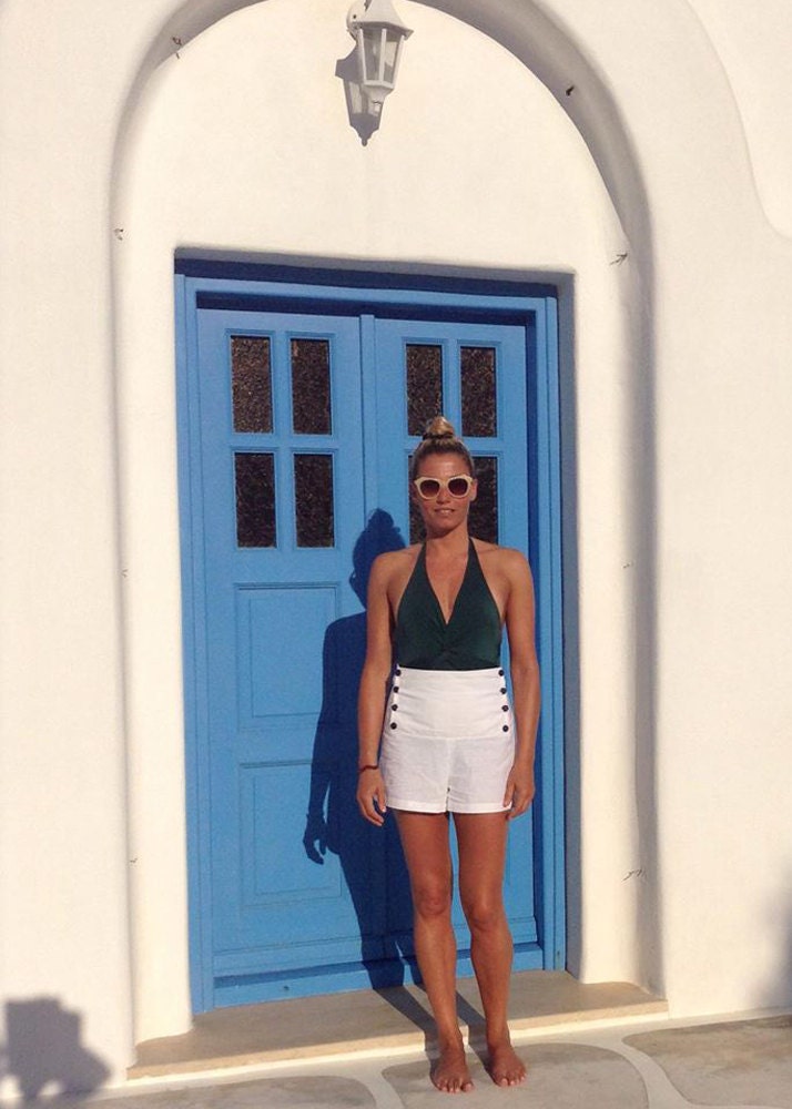 White sailor hotsell shorts