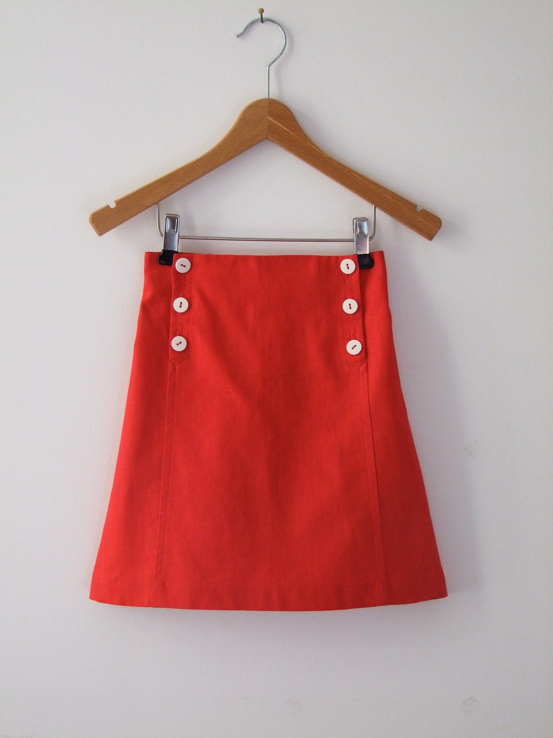 button sailor skirt