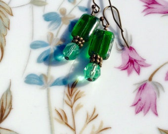 EMERALD TABLET EARRINGS