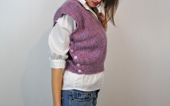 Wrangler Sweater Vest, Heather Purple Pink Lavend… - image 4