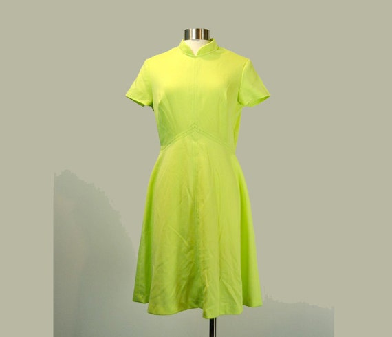 Neon Yellow Green Dress, Electric Lemon Lime Miami