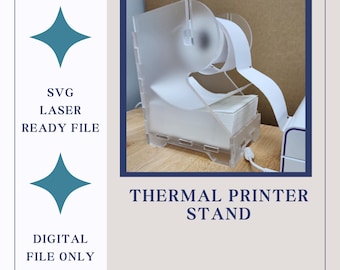 Thermal Printer Label Organizer Stand - (design file only not a physical product)