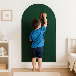 Tableau d&#39;apprentissage magnétique 30 x 45 po. | Fournitures manuelles pour activités pour enfants | Outil pour tableau noir d&#39;inspiration Montessori (vert)