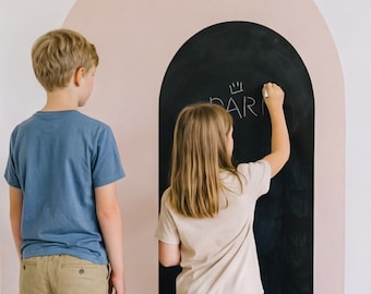 Wandveilig magnetisch boogkrijtbord - Montessori-leerstation voor kinderen en verwijderbare decoratieve achtergrondbundel