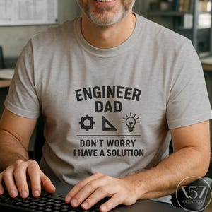 Maglietta per papà ingegnere - Divertente regalo per la festa del papà - Non preoccuparti, ho una soluzione - Maglietta umoristica STEM - Regalo per papà ingegnere - Maglietta risolutore di problemi