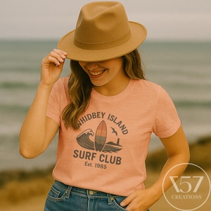 Vintage Whidbey Island Surf Club T-Shirt: Retro PNW Gift