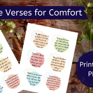 Printable Bible memory cards for Comfort / Scripture cards for women / Scripture memory cards printable